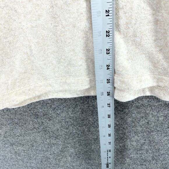 J. Crew Sweater Pullover Women S Small Beige Knit High Neck Button Long Sleeve - Picture 8 of 9